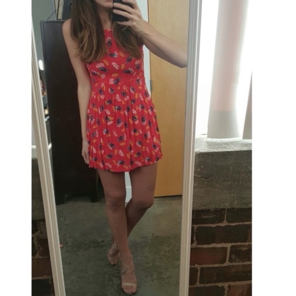 Coral Dandelion and Bow Tied Fit and Flare Mini delias - Picture 2 of 10